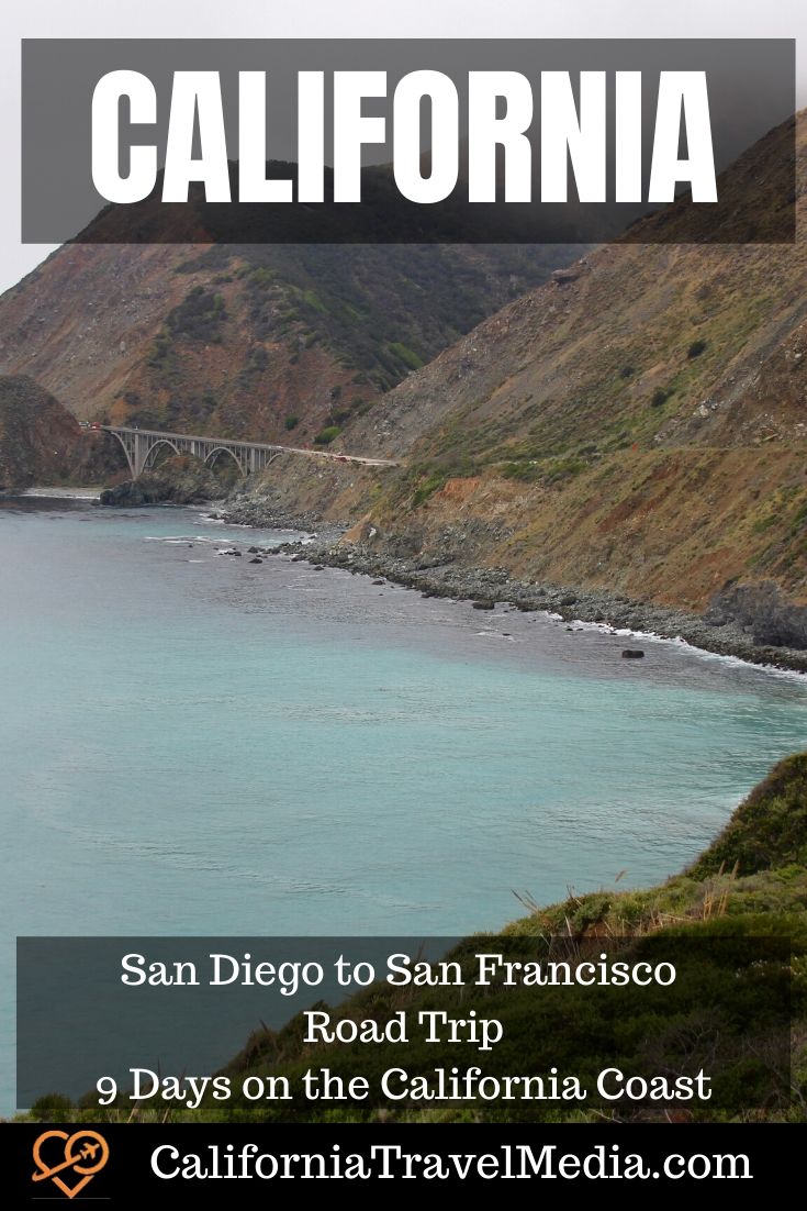 San Diego to San Francisco Road Trip - 9 Days on the California Coast #california #travel #trip #vacation #road-trip #san-diego #los-angeles #san-francisco #monterey #wine #itinerary #planning #tips