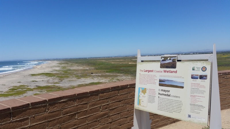 Information sign about the TIjuana River National Estuarine Research Reserve
